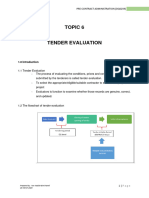 Topic 6 Tender Evaluation