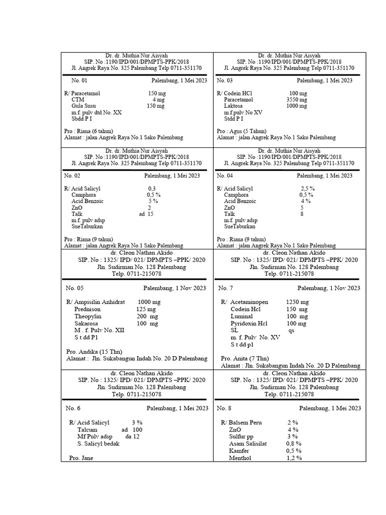 Soal Resep 2023-1 | PDF | Sains & Matematika