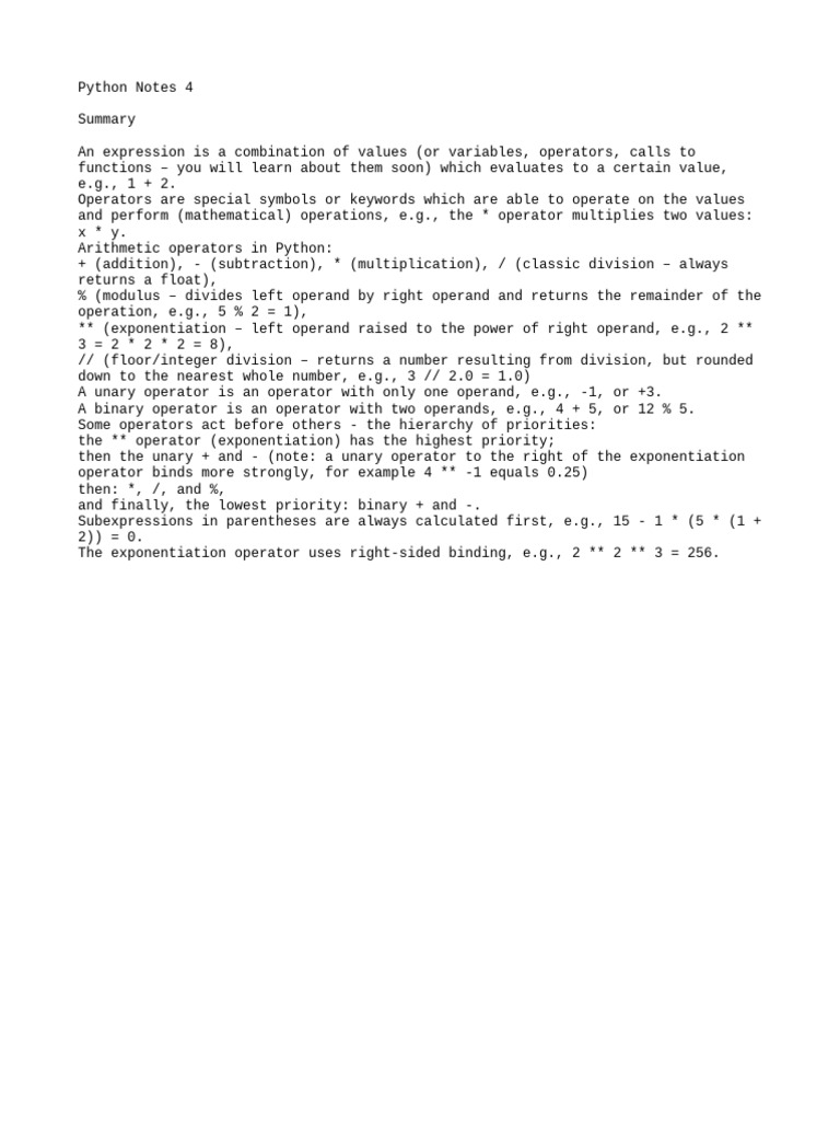 Python Notes 4 | PDF