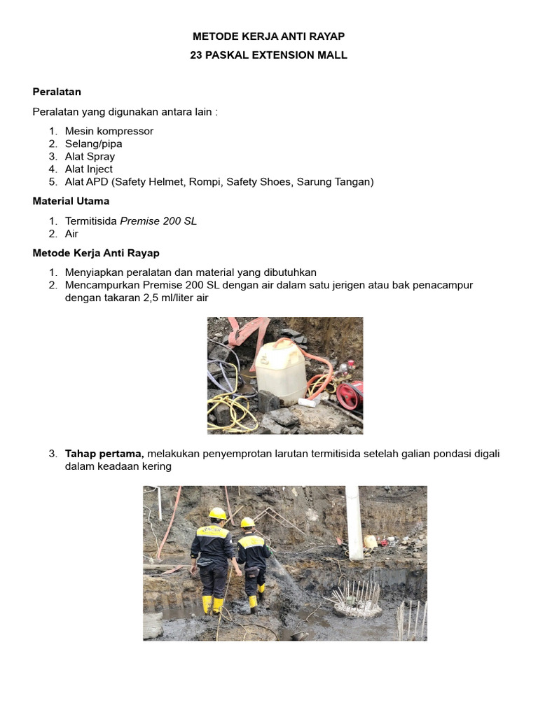 Metode Penyemprotan Anti Rayap | PDF