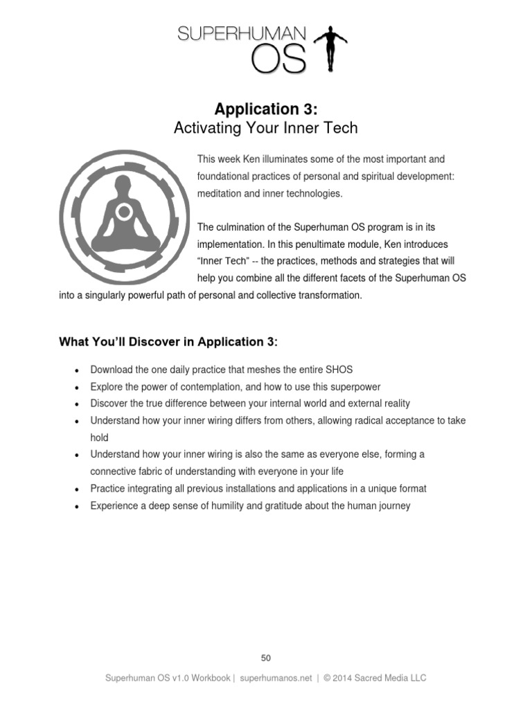 02 Application 3 - Workbook | PDF | Meditation | Spirituality