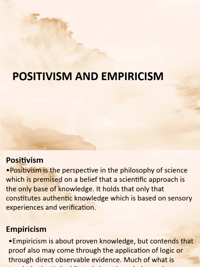 Positivism vs. Empiricism: Key Debates | PDF | Positivism | Falsifiability