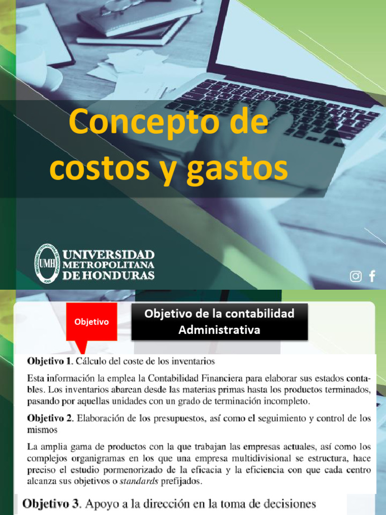 Contabilidad Administrativa Concepto De Costos Y Gatsos Pdf Costo