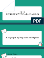 Aralin 1b Kasaysayan NG Pagsasaling Wika Sa Pilipinas