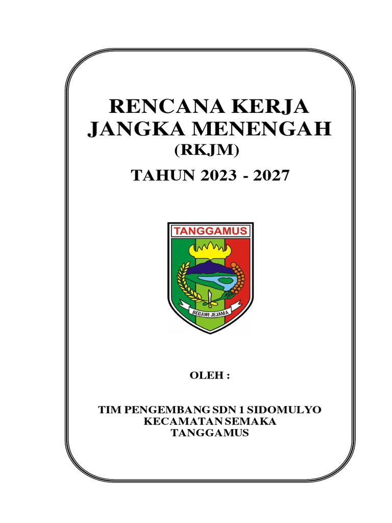 RKJM SDN 1 Sidomulyo 2023-2027 | PDF | Karier & Perkembangan ...