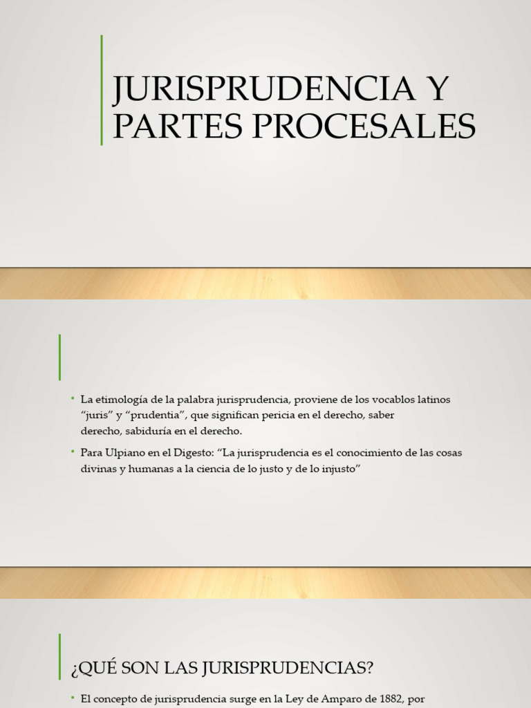Jurisprudencia Y Partes Procesales Pdf Caso De Ley Justicia