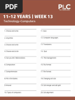 Class6 Technology Computers Worksheet