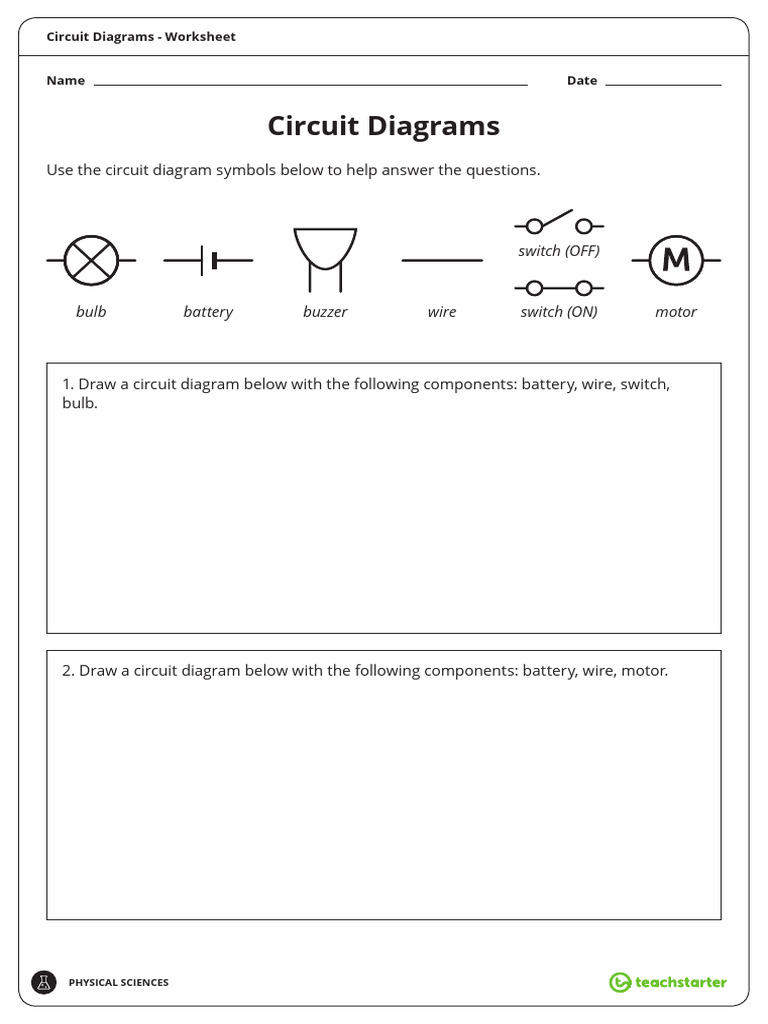 Circuit Diagrams Worksheet Adobe Reader | PDF | Switch | Electrical