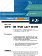 Ni Pxi 1045 Power Supply Shuttle User Guide