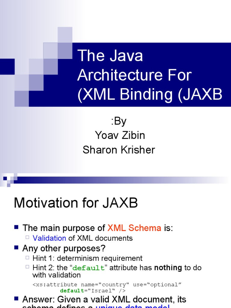 JAXB: Mapping XML Schema to Java | PDF | Xml Schema | Xml