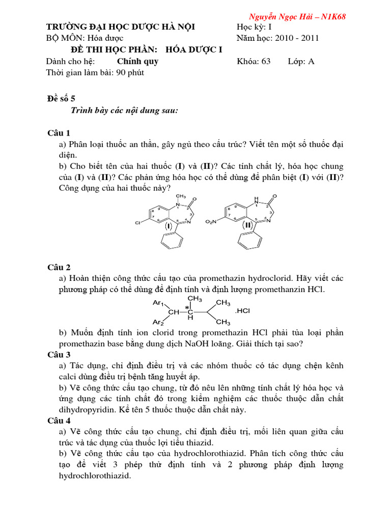 K63.5 - Đề | PDF