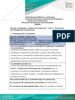 Guía de Actividades y Rúbrica de Evaluación - Fase 4 - Producción de Participación Comunitaria