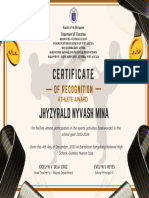 Black Gold Modern Achievement Certificate