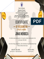 Black Gold Modern Achievement Certificate