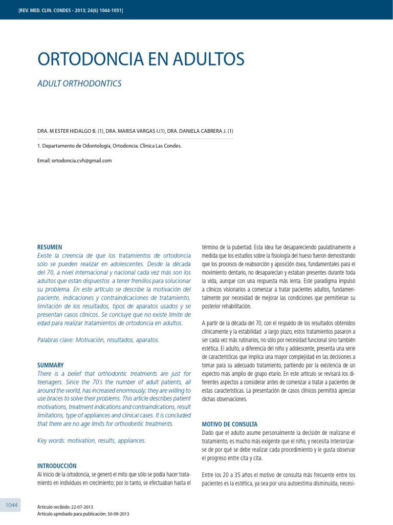Asimetría y ortodoncia en adultos | PDF | Ortodoncia | Ramas de Odontología