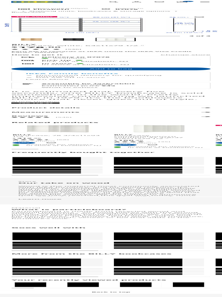 BILLY Bookcase, White, 63x11x7912 IKEA PDF Bookcase Economies