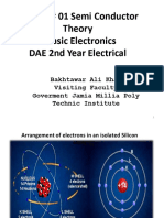 Semi Conductor Theory DAE 2nd Year Electrical Basic Electronics