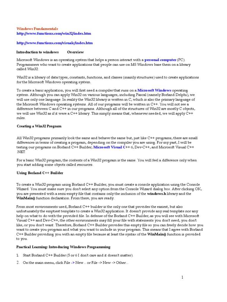 Window Programming C Parameter Computer Programming