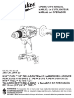 Milwaukee Drill 2803 - User Manual