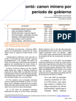 Pontó: Canon Minero Por Periodo de Gobierno