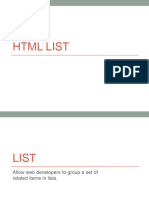 HTML LIST - Grade7