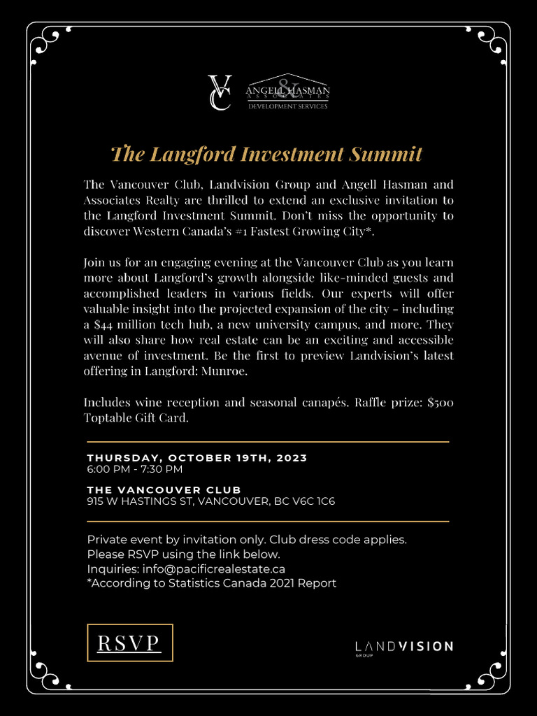 Langford Investment Summit Invitation PDF