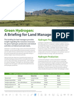 Green Hydrogen:: A Briefng For Land Managers