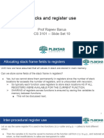 Slide Set 10 - Stacks and Register Use