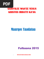 Tooftaa Lallaba: Barumsa Qulqulluu | PDF