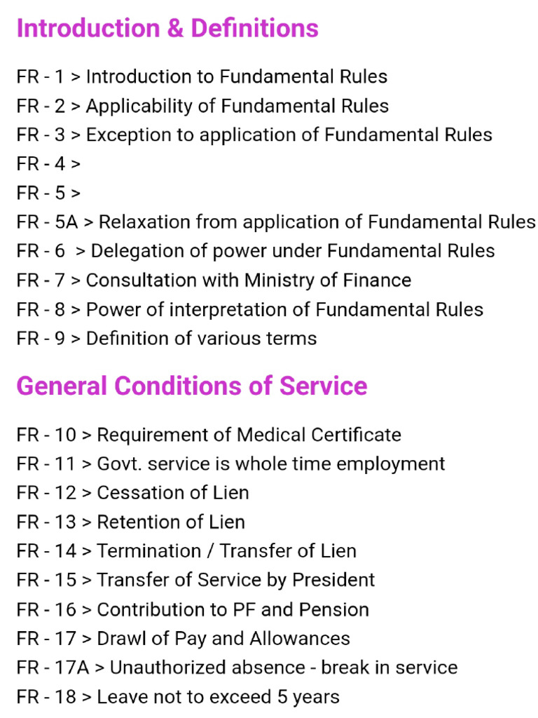 FR SR Rules | PDF