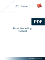 Block Modelling Surpac 2019