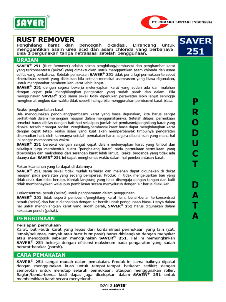 251 - RUST REMOVER ProD | PDF
