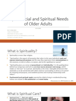 Psychosocial Spiritual Needs