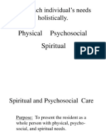 Spiritual and Psychosocial Care