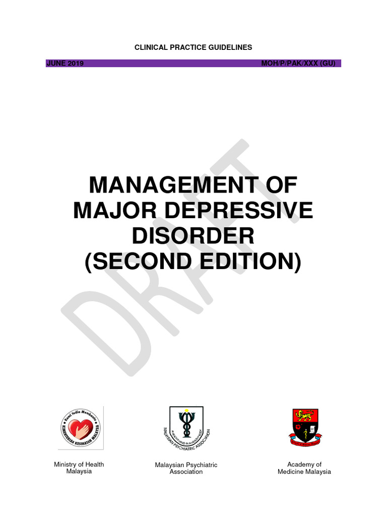 1) CPG Management Major Depressive Disorder (Second Edition) | PDF ...