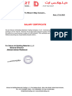 Salary Certificate e