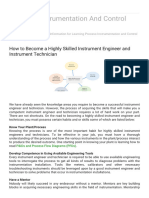 How To Become A Highly Skilled Instrument Engineer and Instrument Technician Learning Instrumentation and Control Engineering