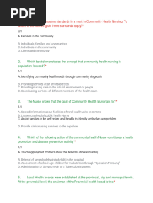 Application of Nursing Standards Is A Must in Community Health Nursing. To Whom of The Following Do These Standards Apply?