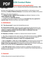 CCS Conduct Rules 1964 Overview | PDF | Government Of India | Integrity