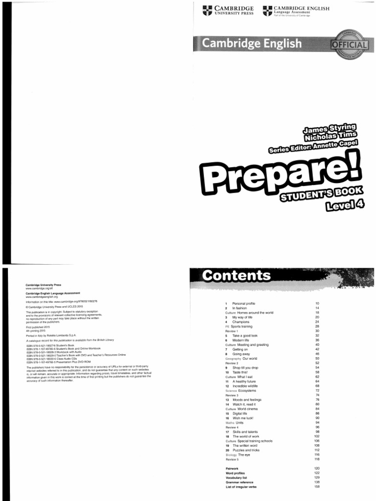 Prepare Student Book 4 | PDF