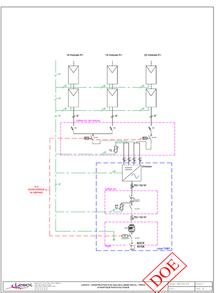 Synoptique Photovoltaïque AGCP 400A | PDF | Énergie électrique ...
