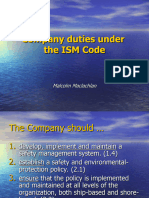 Company Duties Under The ISM Code