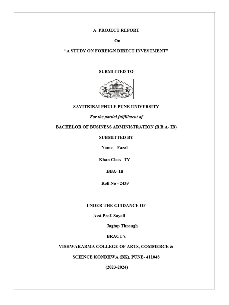 Study on Foreign Direct Investment | PDF | Methodology | Science