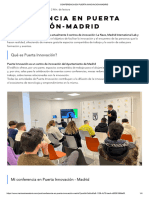 Conferencia en Puerta Innovación-Madrid