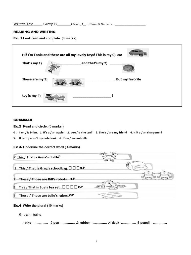 Smiles 3 Group B Test Document | PDF
