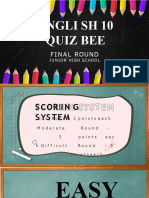 English 10 Quizbee Final Round