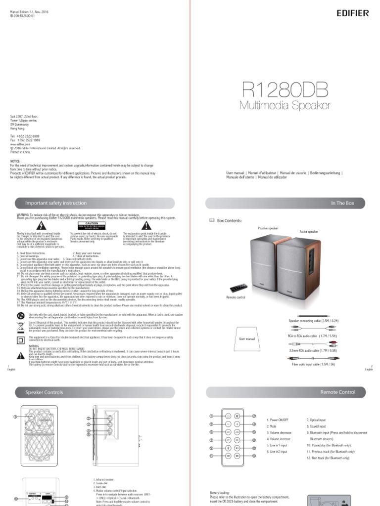 R1280DB User Manual HJpHrir5b PDF