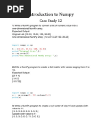 CS 12 Ans - Numpy Array