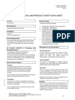 Environmental and Product Safety Data Sheet