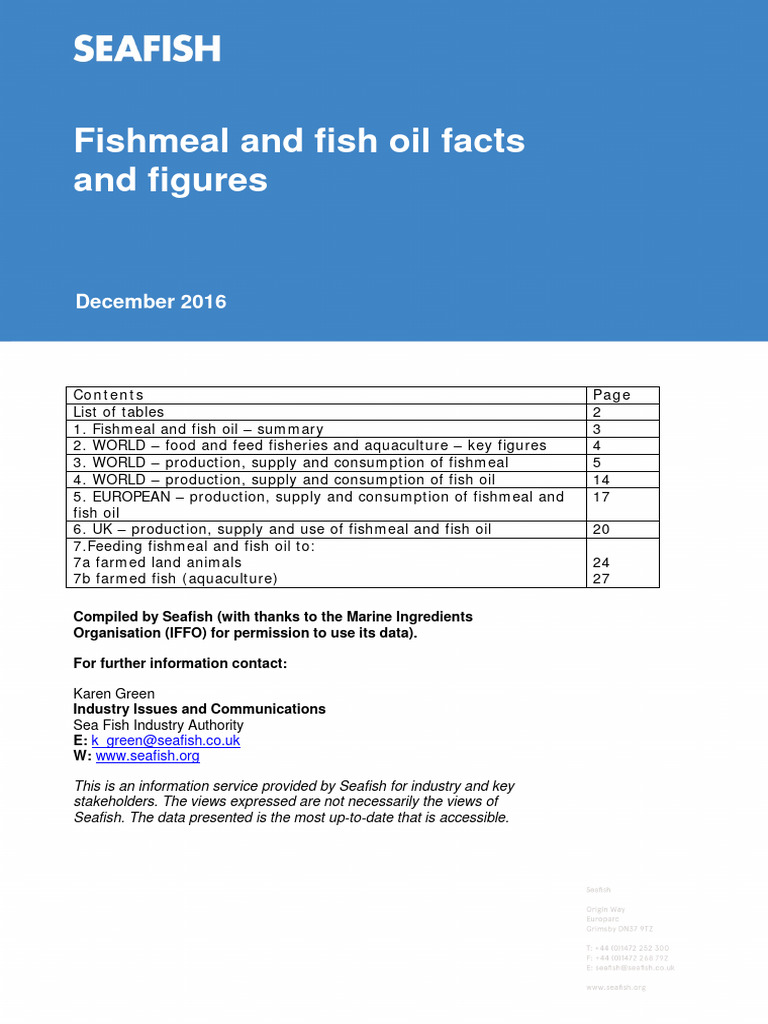 Fishmeal and Fish Oil Facts and Figures December 2016 | PDF ...